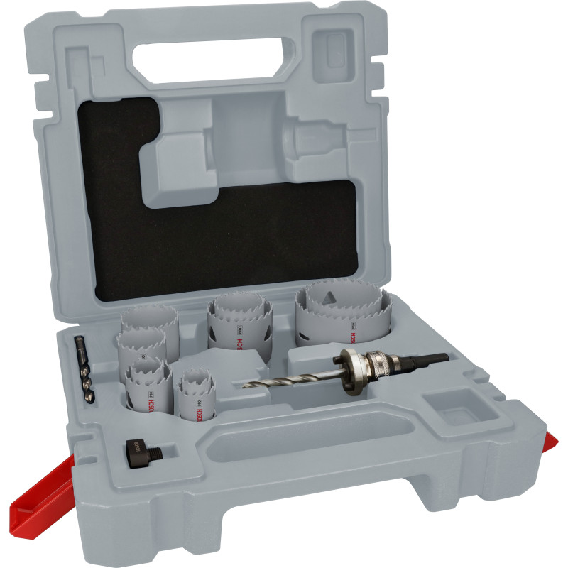 Coffret 6 scies trépans HSS BIM Vissée Bois & Métal Ø 22 mm 29 35 44 51 64 mm x10