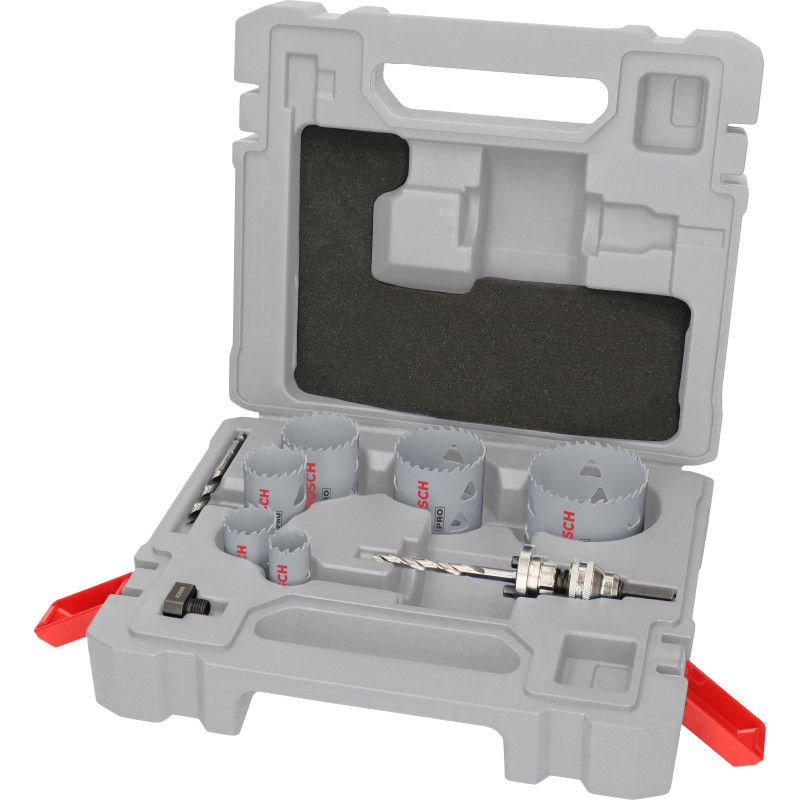 Coffret 6 scies trépans HSS BIM Vissée Bois & Métal Ø 22 mm 29 35 44 51 65 mm x10