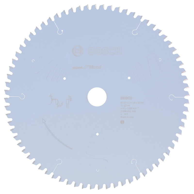 Lame scie circulaire EXPERT Bois 300 x30 x2,4 mm 72D