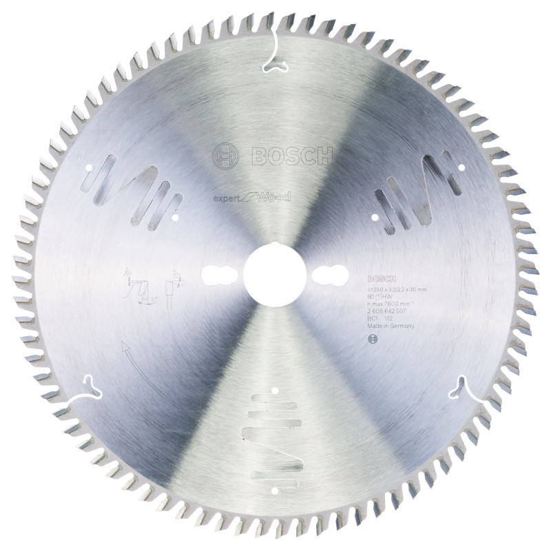 Lame scie circulaire EXPERT Bois 250 x30 x3,2 mm 80D