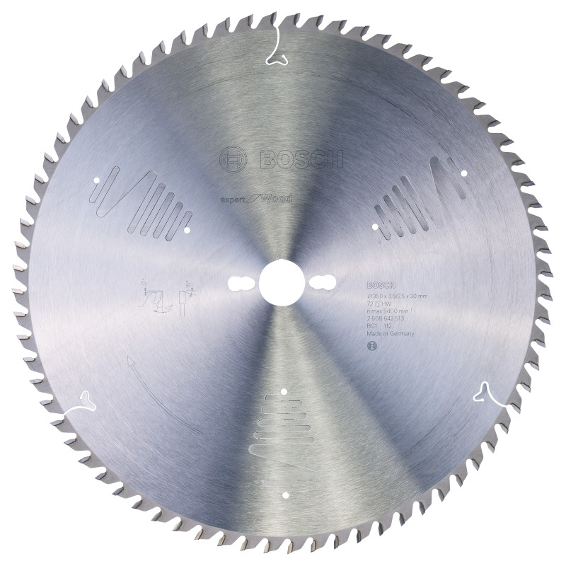 Lame scie circulaire EXPERT Bois 350 x30 x3,5 mm 72D