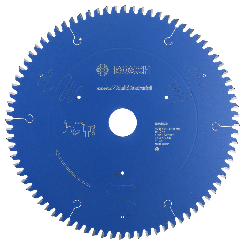 Lame scie circulaire EXPERT Multimatériaux 254 x30 x2,4 mm 80D