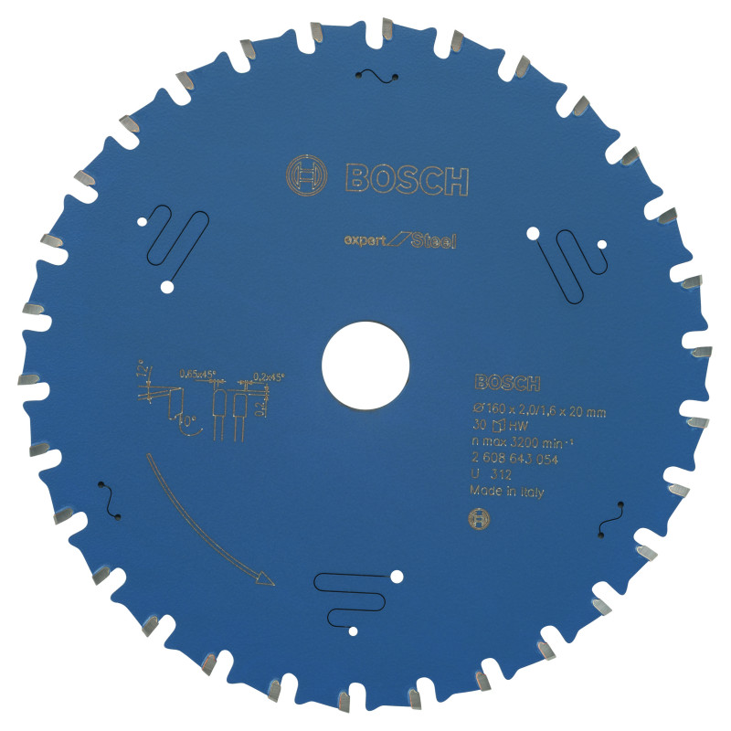 Lame scie circulaire EXPERT Métal 160 x20 x2,0 mm 30D