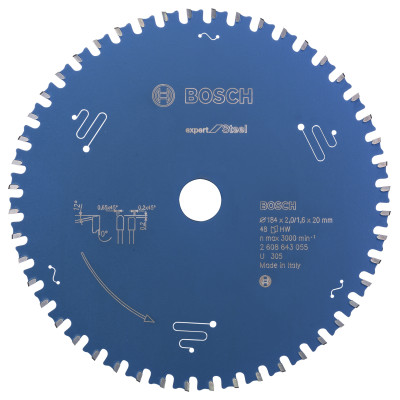 Lame scie circulaire EXPERT Métal 184 x20 x2,0 mm 48D