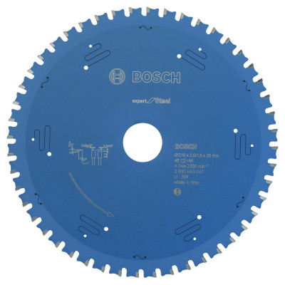Lame scie circulaire EXPERT Métal 210 x30 x2,0 mm 48D