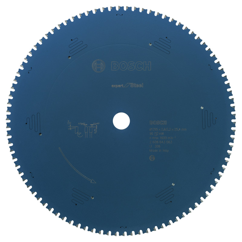 Lame scie circulaire EXPERT Métal 355 x25,4 x2,6 mm 90D