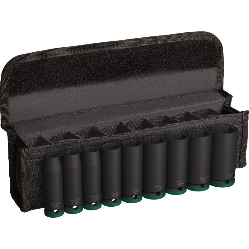 Pro Impact Socket Set, 1/2", Profond, 9 Pces