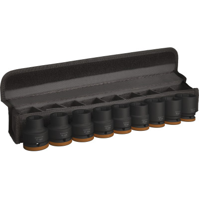 Pro Impact Socket Set, 3/4", Standard, 9 Pces