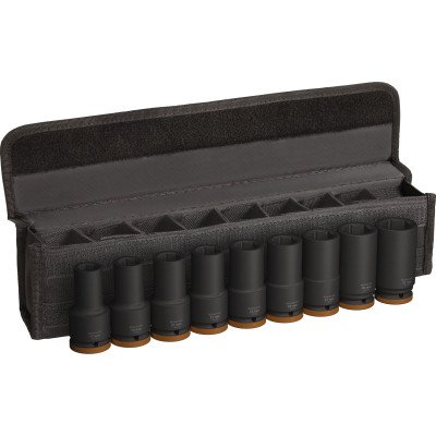 Pro Impact Socket Set, 3/4", Profond, 9 Pces