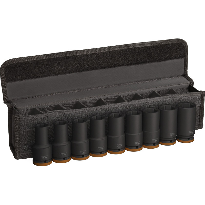 Pro Impact Socket Set, 3/4", Profond, 9 Pces