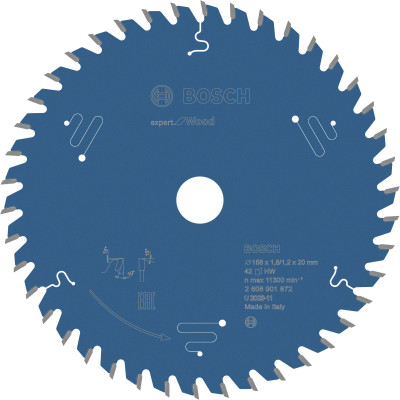 Lame scie circulaire EXPERT Bois 168 x20 x1,8 mm 42D