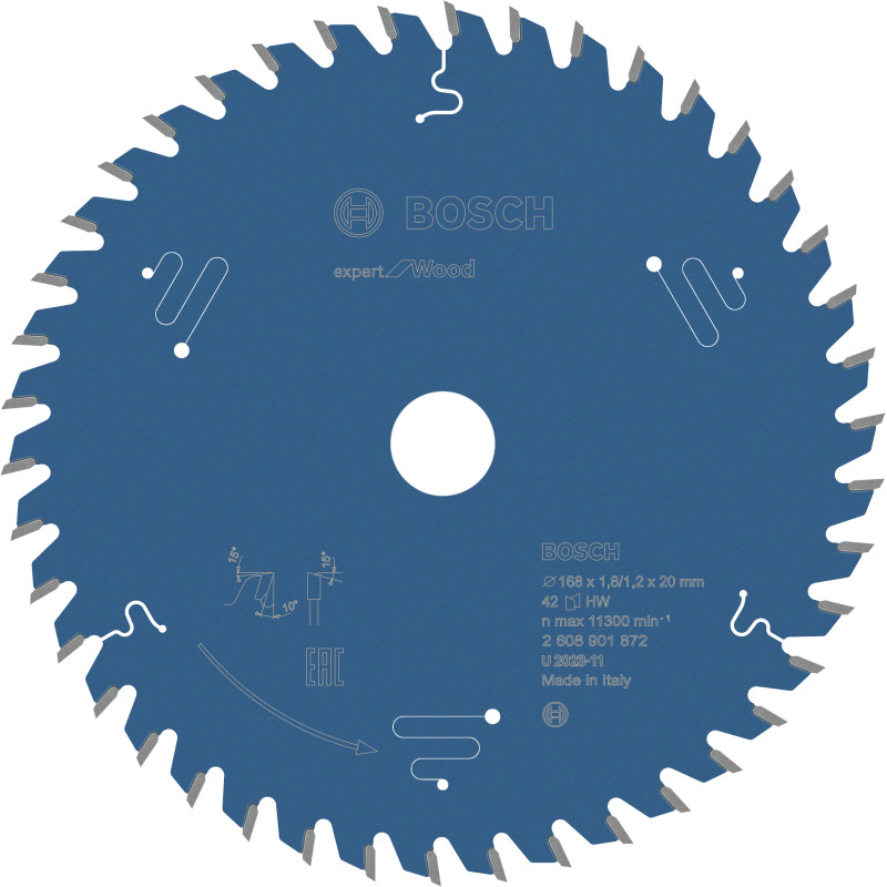 Lame scie circulaire EXPERT Bois 168 x20 x1,8 mm 42D
