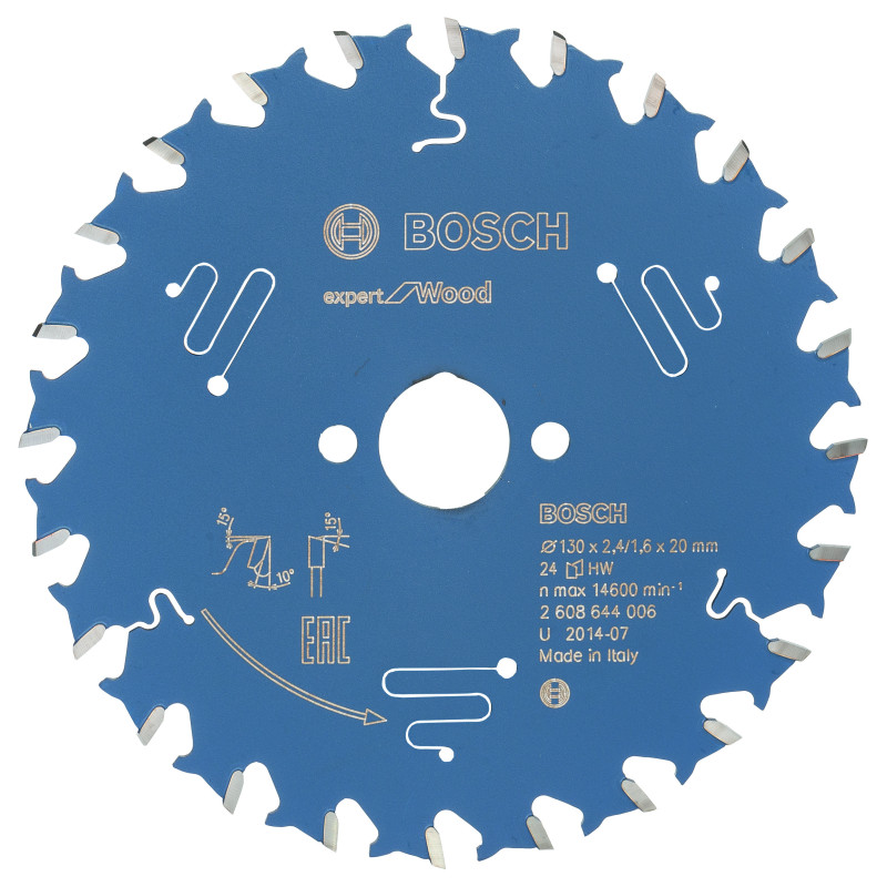 Lame scie circulaire EXPERT Bois 130 x20 x2,4 mm 24D