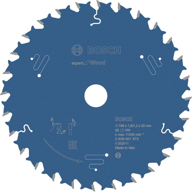 Lame scie circulaire EXPERT Bois 168 x20 x1,8 mm 28D