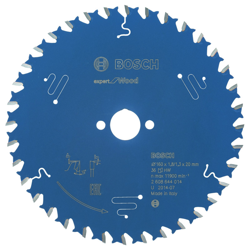Lame scie circulaire EXPERT Bois 160 x20 x1,8 mm 36D