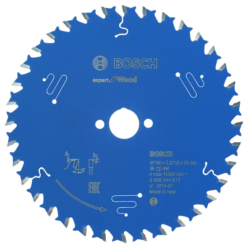 Lame scie circulaire EXPERT Bois 160 x20 x2,2 mm 36D