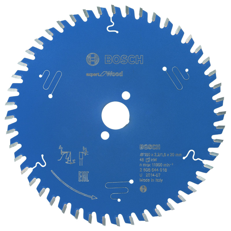 Lame scie circulaire EXPERT Bois 160 x20 x2,2 mm 48D