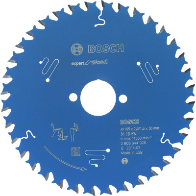 Lame scie circulaire EXPERT Bois 165 x30 x2,6 mm 36D