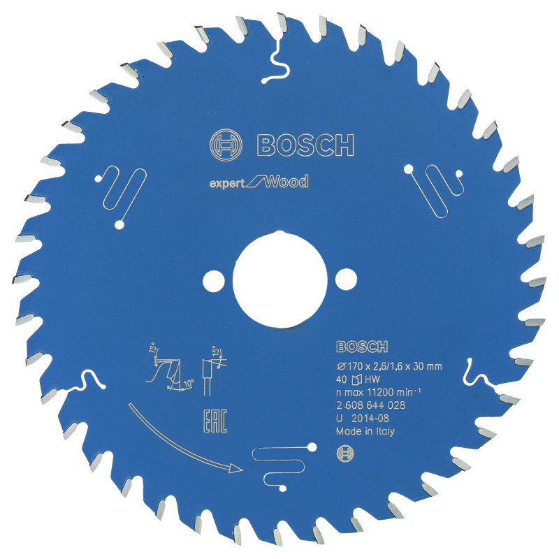 Lame scie circulaire EXPERT Bois 170 x30 x2,6 mm 40D