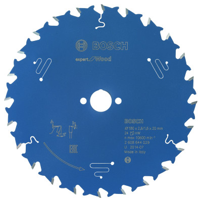 Lame scie circulaire EXPERT Bois 180 x20 x2,6 mm 24D
