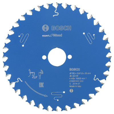 Lame scie circulaire EXPERT Bois 180 x30 x2,6 mm 36D