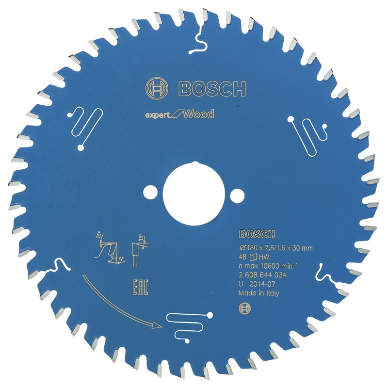 Lame scie circulaire EXPERT Bois 180 x30 x2,6 mm 48D