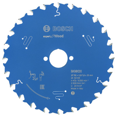 Lame scie circulaire EXPERT Bois 184 x30 x2,6 mm 24D