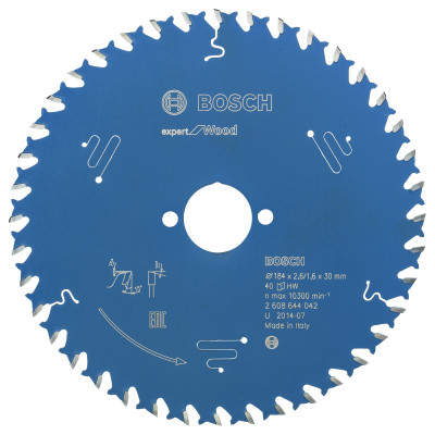 Lame scie circulaire EXPERT Bois 184 x30 x2,6 mm 40D