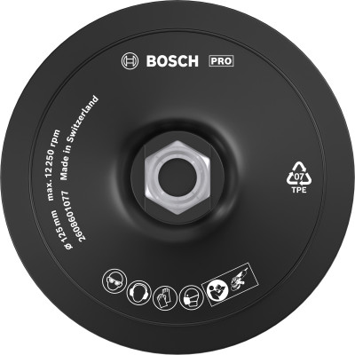 Plateau de ponçage PRO auto-agrippant pour meuleuse M14 125 mm