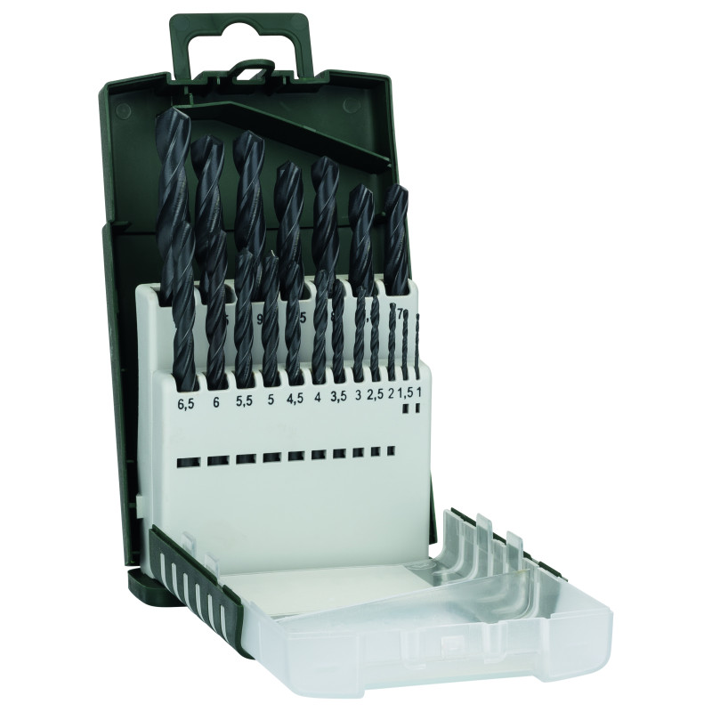 SET 19 FORETS HSS LAMINES 1-10 mm x19