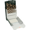 SET 19 FORETS HSS COBALT 1-10 mm x19