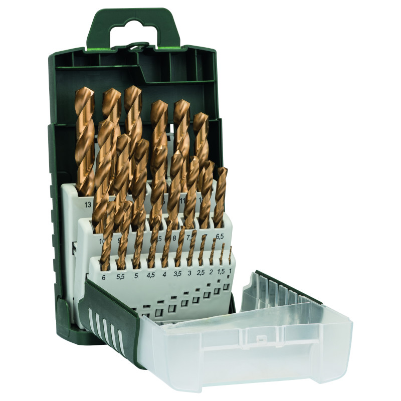 SET 25 FORETS HSS TITANE 1-13 mm x25