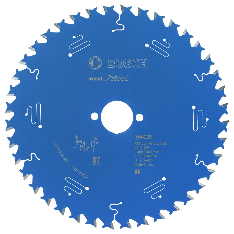 Lame scie circulaire EXPERT Bois 210 x30 x2,4 mm 40D