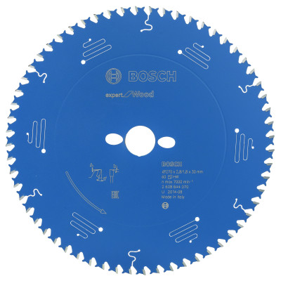Lame scie circulaire EXPERT Bois 270 x30 x2,8 mm 60D