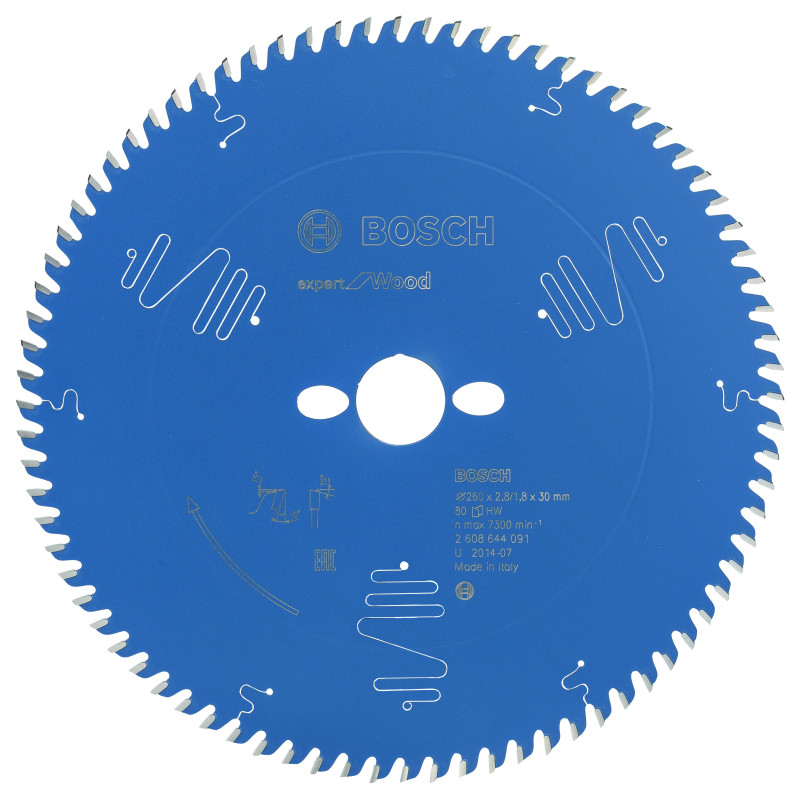 Lame scie circulaire EXPERT Bois 260 x30 x2,8 mm 80D