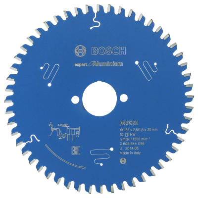 Lame scie circulaire EXPERT Aluminium 165 x30 x2,6 mm 52D