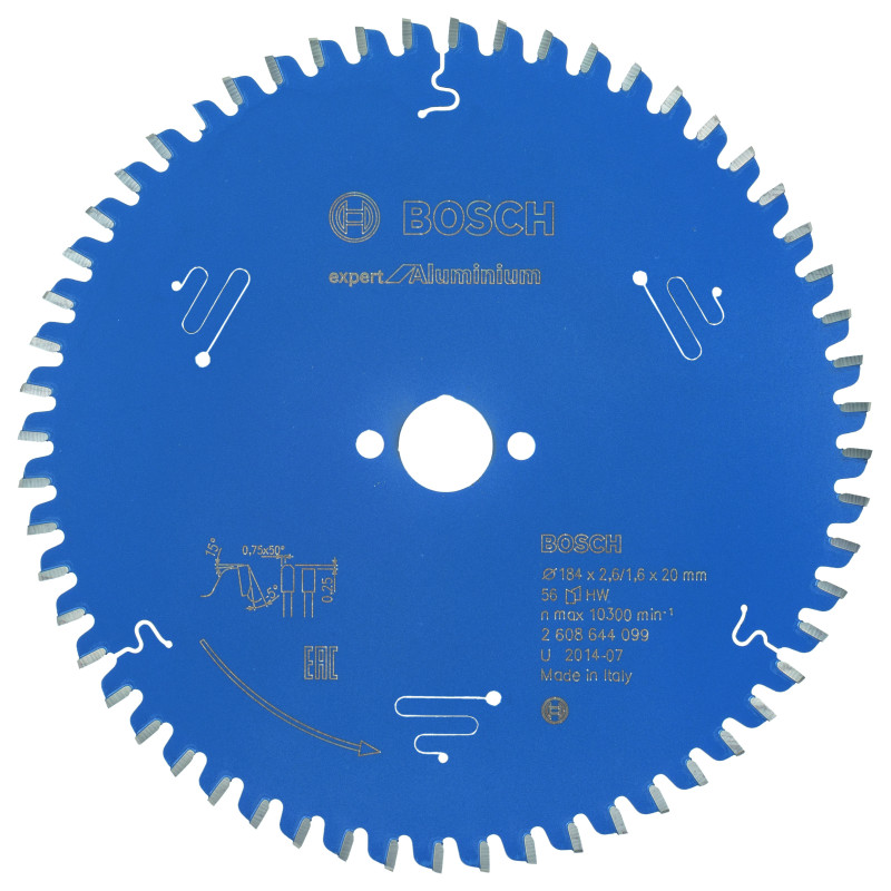 Lame scie circulaire EXPERT Aluminium 184 x20 x2,6 mm 56D