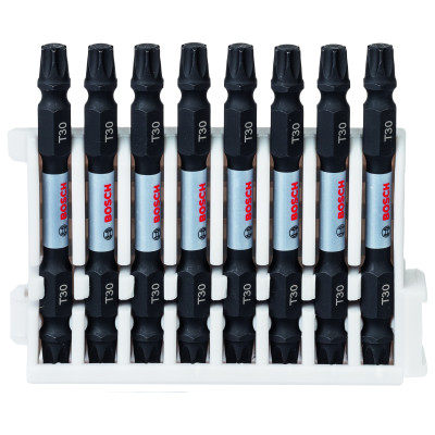 Kit 8 Embouts de vissage qualité Impact double tête 8xT30 65 mm x8