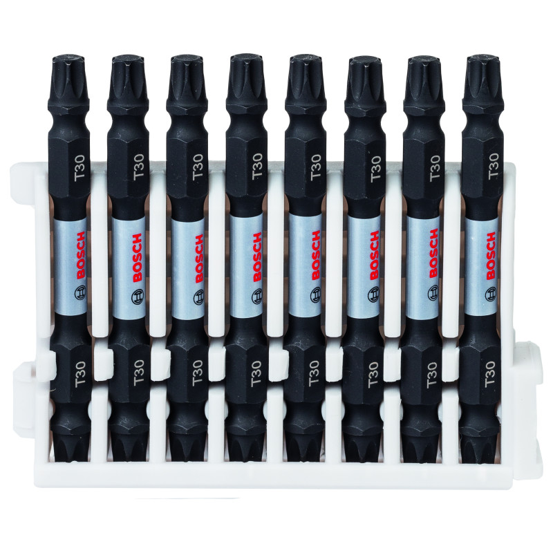 Kit 8 Embouts de vissage qualité Impact double tête 8xT30 65 mm x8