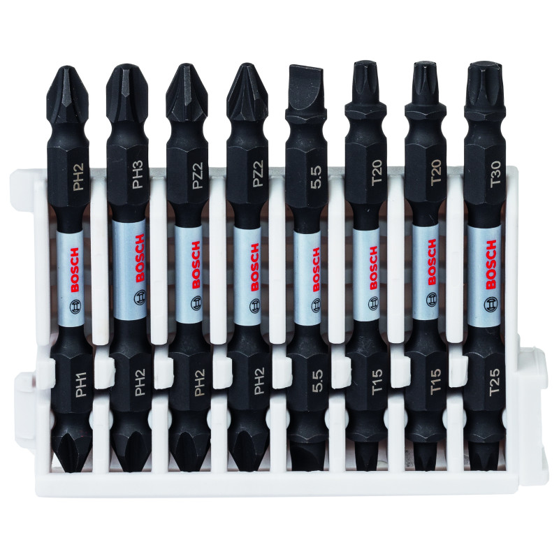 Kit 8 emb Impact dble PH1-PH2 PH2-PH3 2xPH2-PZ2 Plat1 x5,5 2xT15-T20 T25-T30 65 mm