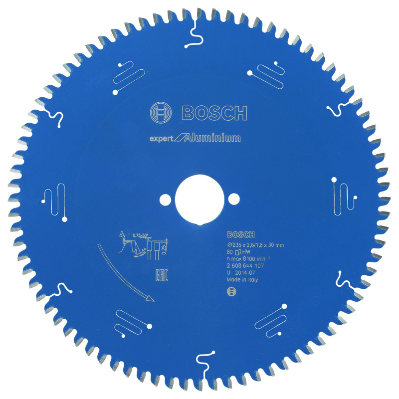 Lame scie circulaire EXPERT Aluminium 235 x30 x2,6 mm 80D