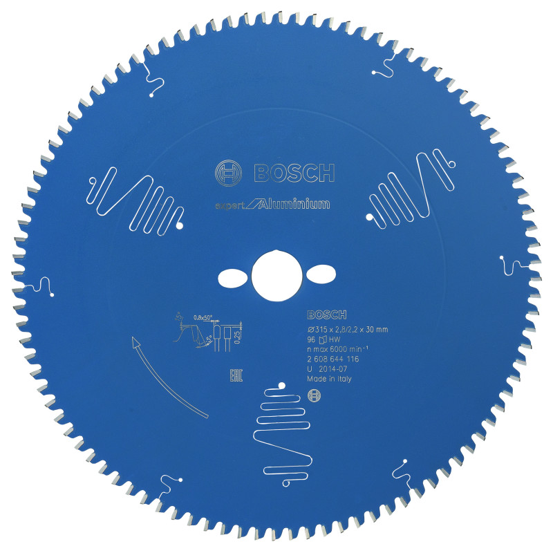 Lame scie circulaire EXPERT Aluminium 315 x30 x2,8 mm 96D