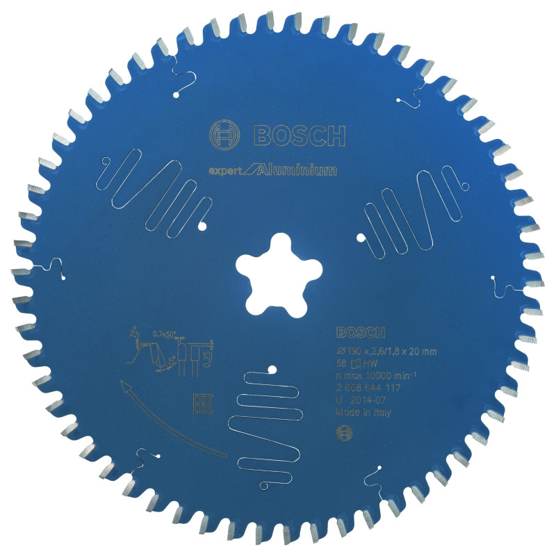 Lame scie circulaire EXPERT Aluminium 190x Fastifix x2,6 mm 58D