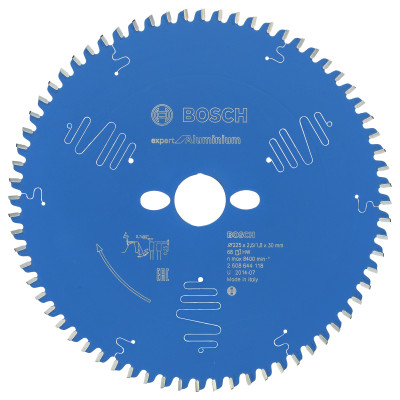 Lame scie circulaire EXPERT Aluminium 225 x30 x2,6 mm 68D