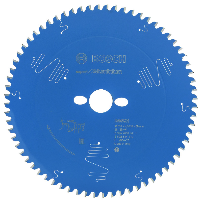 Lame scie circulaire EXPERT Aluminium 250 x30 x2,8 mm 68D