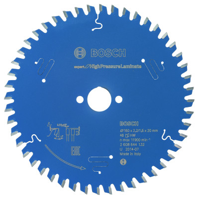 Lame scie circulaire EXPERT Panneaux Stratifiés Hte Pression 160 x20 x2,2 mm 48D
