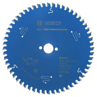 Lame scie circulaire EXPERT Panneaux Stratifiés Hte Pression 190 x20 x2,6 mm 56D