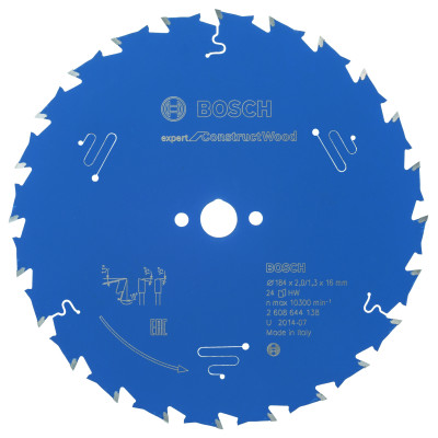 Lame scie circulaire EXPERT Bois de construction 184 x16 x2,0 mm 24D