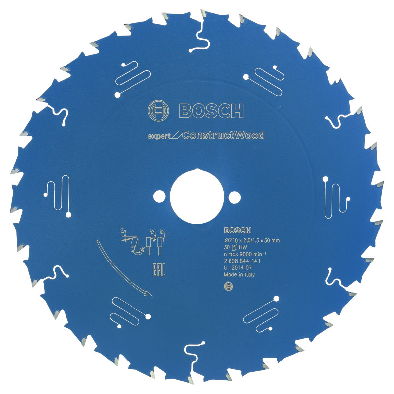 Lame scie circulaire EXPERT Bois de construction 210 x30 x2,0 mm 30D