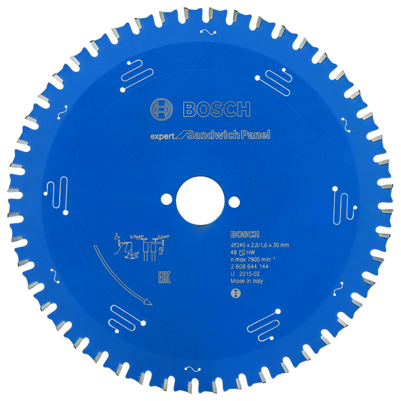 Lame scie circulaire EXPERT Panneaux Sandwich 240 x30 x2,6 mm 48D